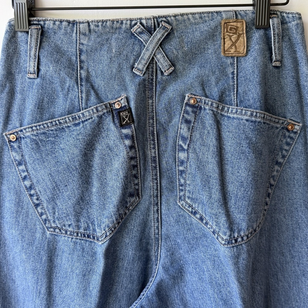 Vintage GX Know Who You Are Jeans Baggy Wide Leg Y2K Size 7/8 - Picture 5 of 8